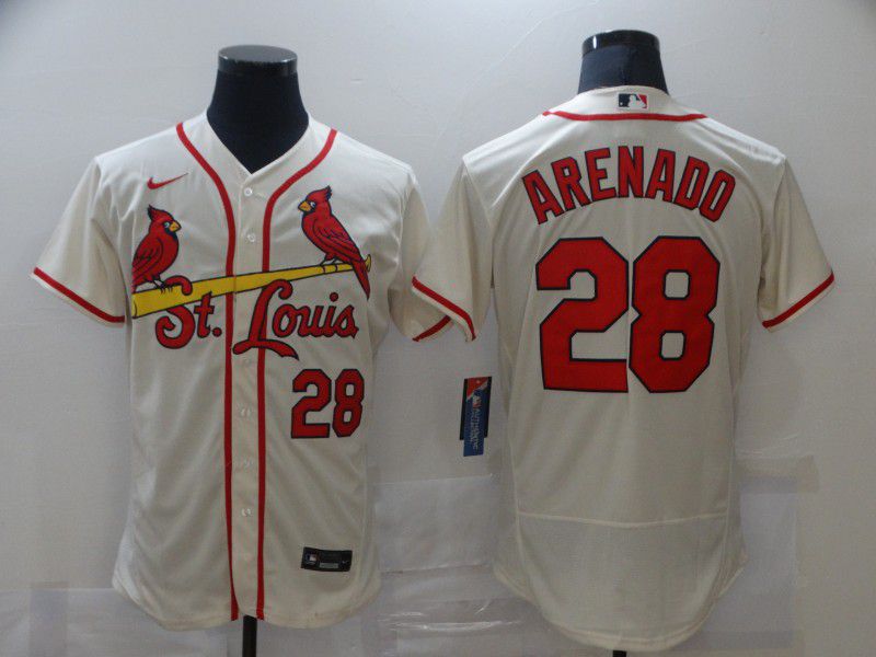 Men St.Louis Cardinals #28 Arenado Cream Elite Nike MLB Jerseys->st.louis cardinals->MLB Jersey